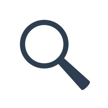Magnifier Vector Icon on white background. Stock Illustration