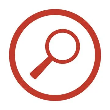 Magnifier Vector Icon on white background. Stock Illustration