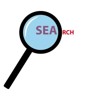 Magnifier on white background Stock Illustration