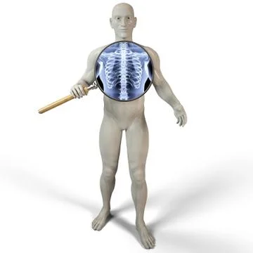 Magnifier x-ray Stock Illustration