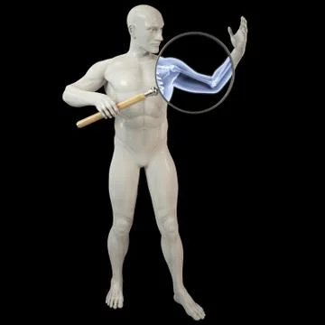 Magnifier x-ray Illustrazione stock