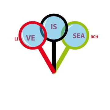 Magnifiers on white background Stock Illustration