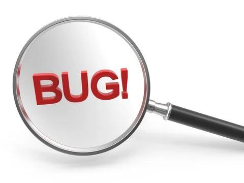 Magnify Glass and Bug Text 스톡 일러스트