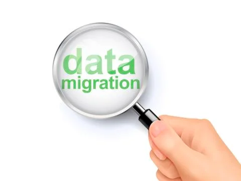 Magnify glass of data concept Illustrazione stock