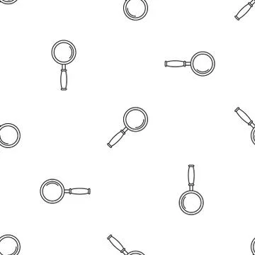 Magnify glass pattern seamless Stock Illustration