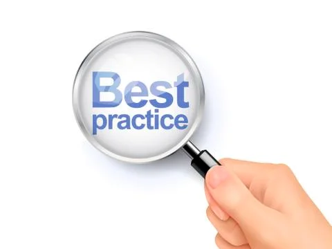 Magnify glass of practice Illustrazione stock