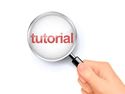 Magnify glass of tutorial Stock Illustration