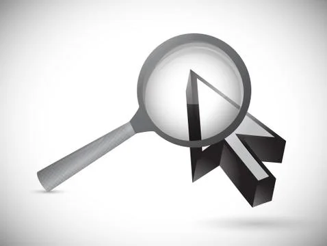 Magnify over a cursor. illustration design Stock Illustration
