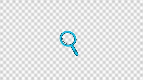 Magnifying Animation On Alpha Channel Stock Footage 281451832