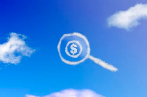 Magnifying cloud Illustrazione stock