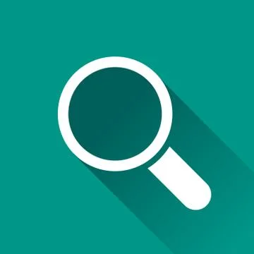 Magnifying flat design icon Stock Illustration