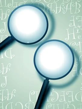 MAGNIFYING GIASS Stock Illustration