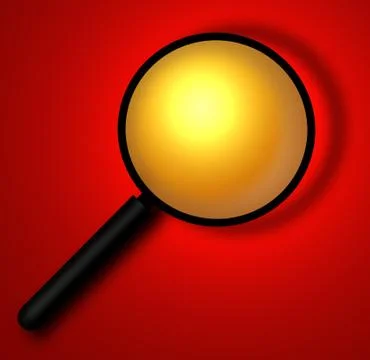 MAGNIFYING GIASS Stock Illustration