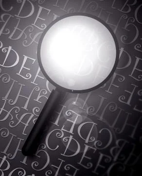 MAGNIFYING GIASS Stock Illustration