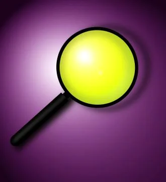 MAGNIFYING GIASS Stock Illustration