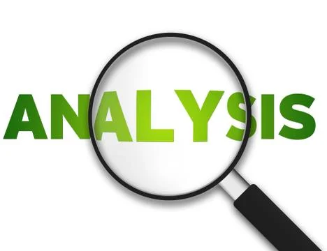 Magnifying glass - analysis Stock Illustration