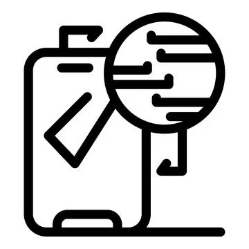 Magnifying glass analyzing data flow on smartphone, symbolizing cybersecurity Stock Illustration