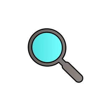 Magnifying glass color gradient vector icon Stock Illustration
