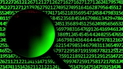 Magnifying glass on data analysis Stock Footage 77347162
