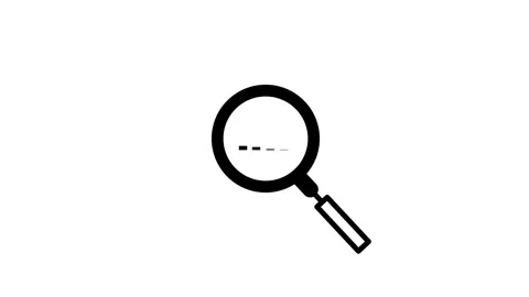Magnifying glass with data analysis icon, simple design business growth con.. Stock Footage 260902652