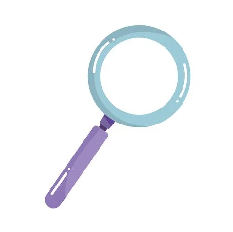 Magnifying glass discovery Stock Illustration