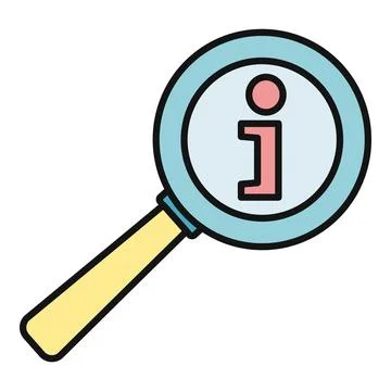 Magnifying glass exploring data information and research Stock Illustration