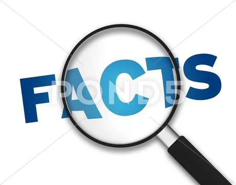 Magnifying glass - facts Stock Illustration