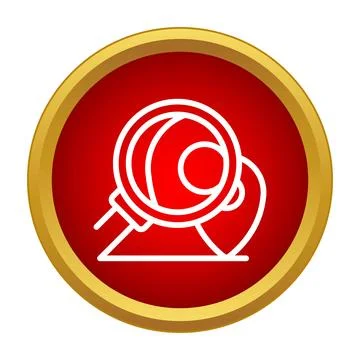 Magnifying glass finding location on map icon Illustrazione stock