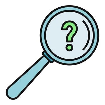 Magnifying glass finding question mark for investigation concept Illustrazione stock