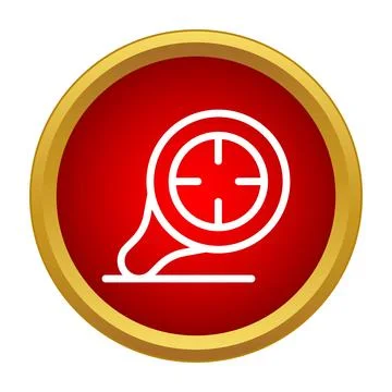Magnifying glass finding target icon button symbol Stock Illustration