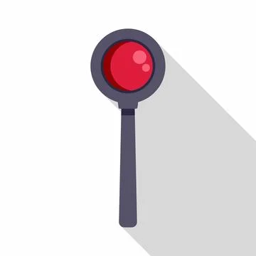 Magnifying glass flat icon finding information Illustrazione stock