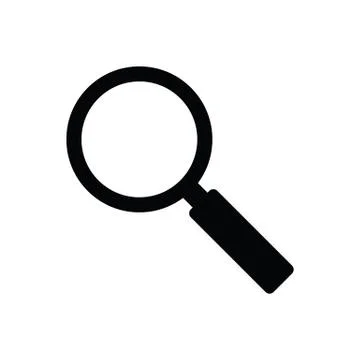 Magnifying glass flat vector search icon Stock Illustration