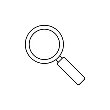 Magnifying glass flat vector search icon Stock Illustration