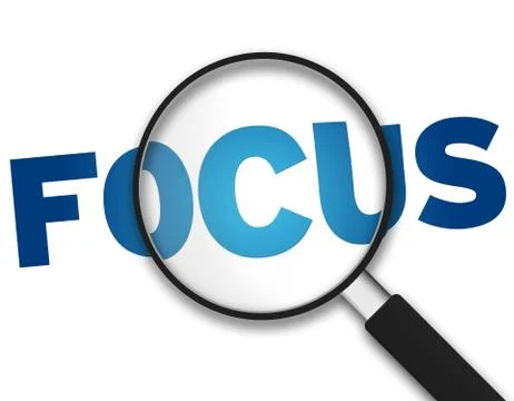 Magnifying glass - focus Stock Illustration