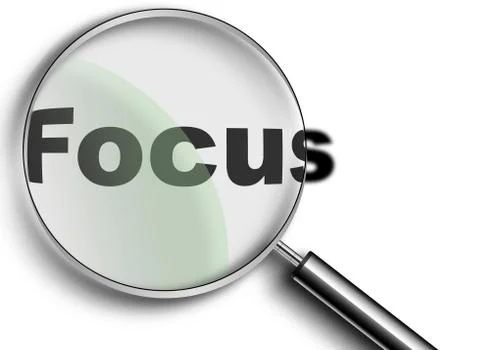 Magnifying glass with focus Stock Illustration
