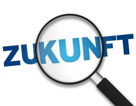 Magnifying glass - future Stock Illustration