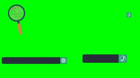 Magnifying glass with germs search web bars and user interface blocks 2d 库存影片 334703033