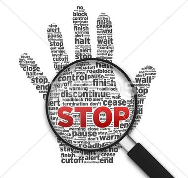Magnifying glass - hand Stock Illustration