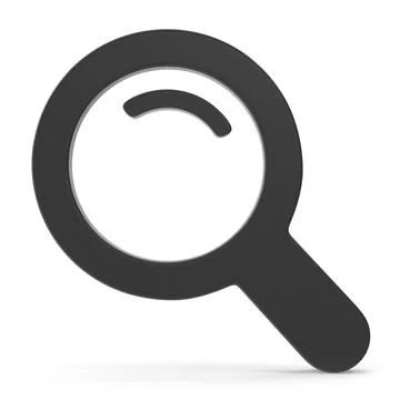 Magnifying glass icon 3d render Illustrazione stock