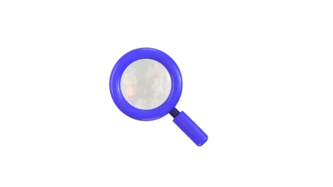 Magnifying glass icon concept of Discovery, research, search icon 3d animation Stock-Footage 314735357