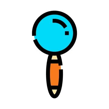 Magnifying glass icon finding data information research Stockillustratie