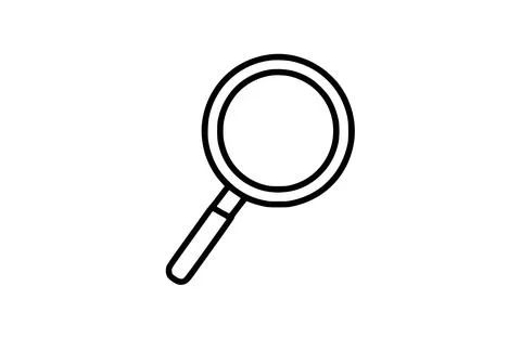 Magnifying glass icon flat vector illustration. Stock Illustration