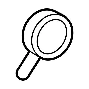 Magnifying glass icon in isometry. Image for website, app, logo, UI design. Illustrazione stock
