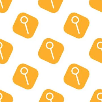 Magnifying glass icon seamless pattern. Vector illustration in flat design Illustrazione stock