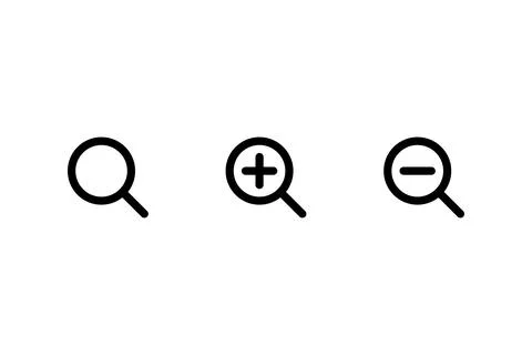 Magnifying glass icon set. Vector icon design. Stock Illustration