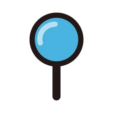 Magnifying glass icon. Simple vector icon. Illustrazione stock