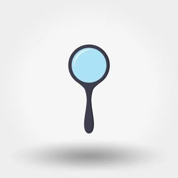 Magnifying glass. Icon. Vector. Flat. Stock Illustration