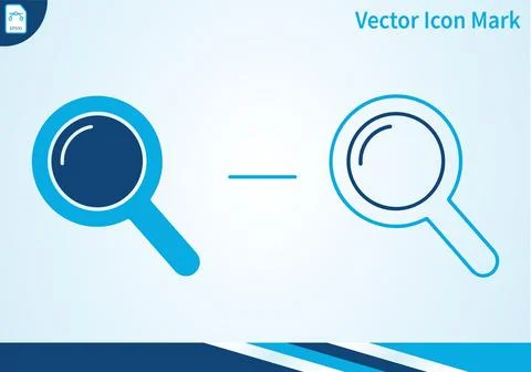 Magnifying glass icon vector set for search and explore design. Illustrazione stock