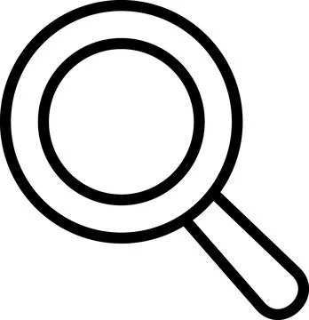 Magnifying glass icon for website content search Ilustración de archivo