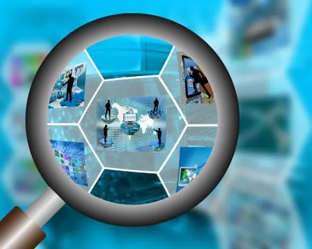 Magnifying glass Illustrazione stock